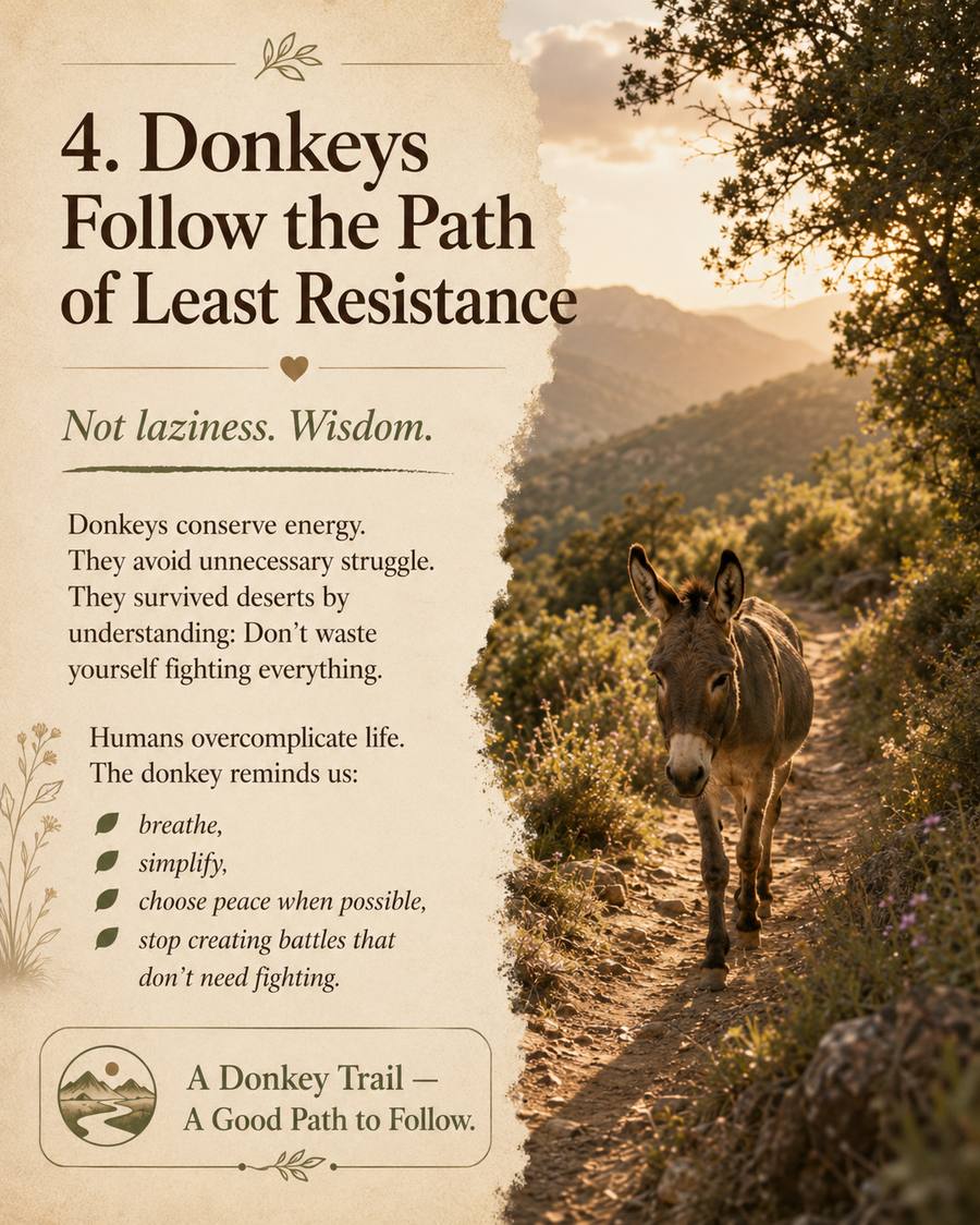 Donkeys Follow the Path of Least Resistance
