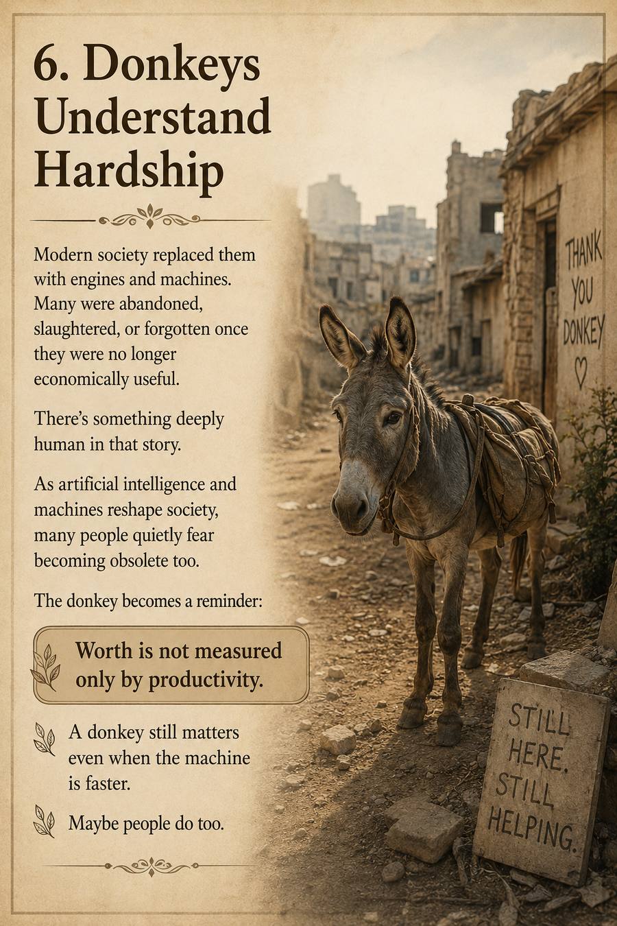 Donkeys Understand Hardship